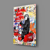 Monkey Advice Glass Art.