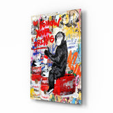 Monkey Advice Glass Art.