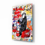 Monkey Advice Glass Art.