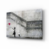 Flying Heart Glass Art.