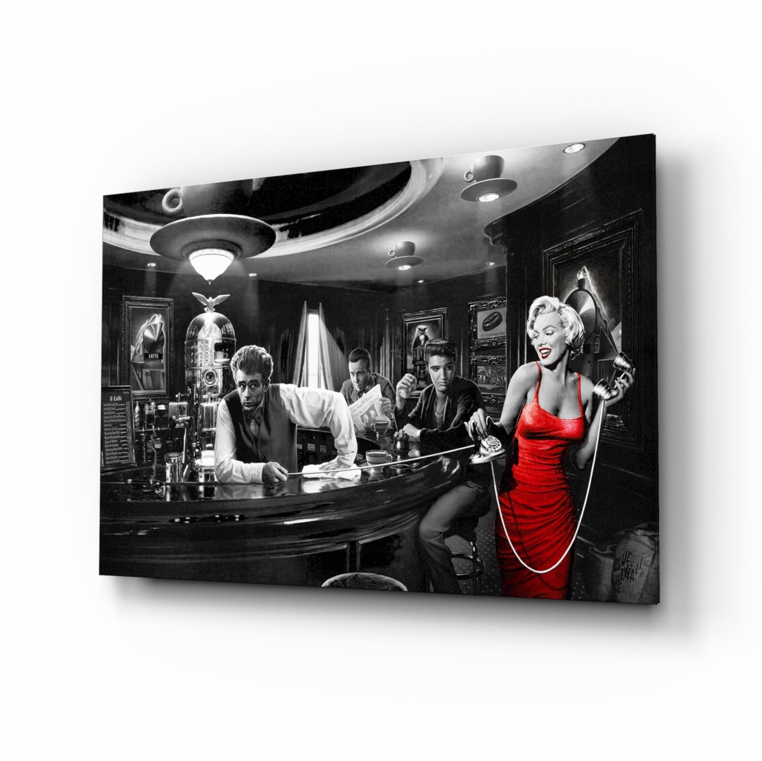 Marilyn Monroe Glass Wall Art.