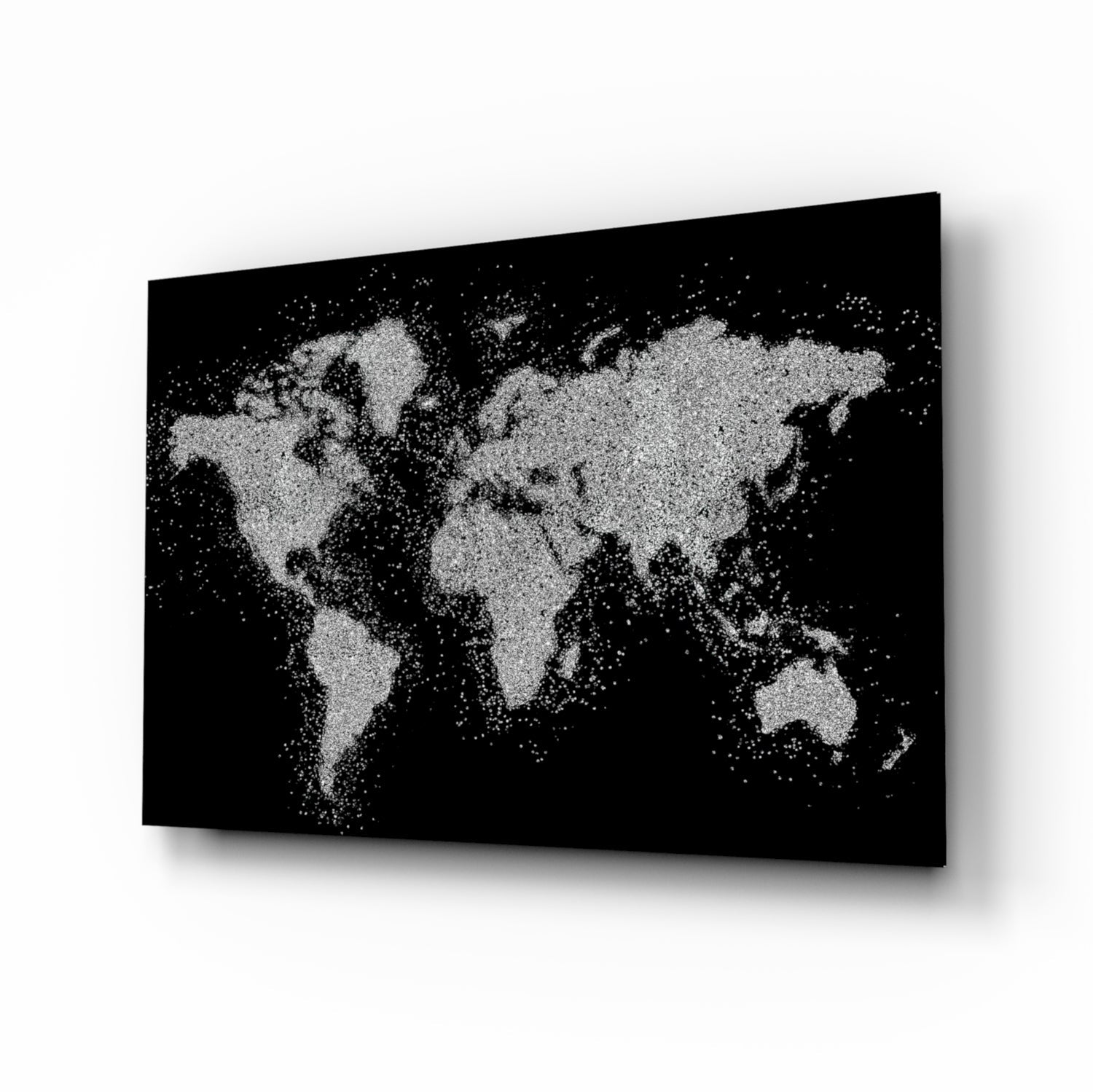 World Map Glass Art.