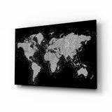 World Map Glass Art.