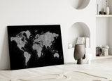 World Map Glass Art.