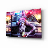 Harley Quinn Glass Art.