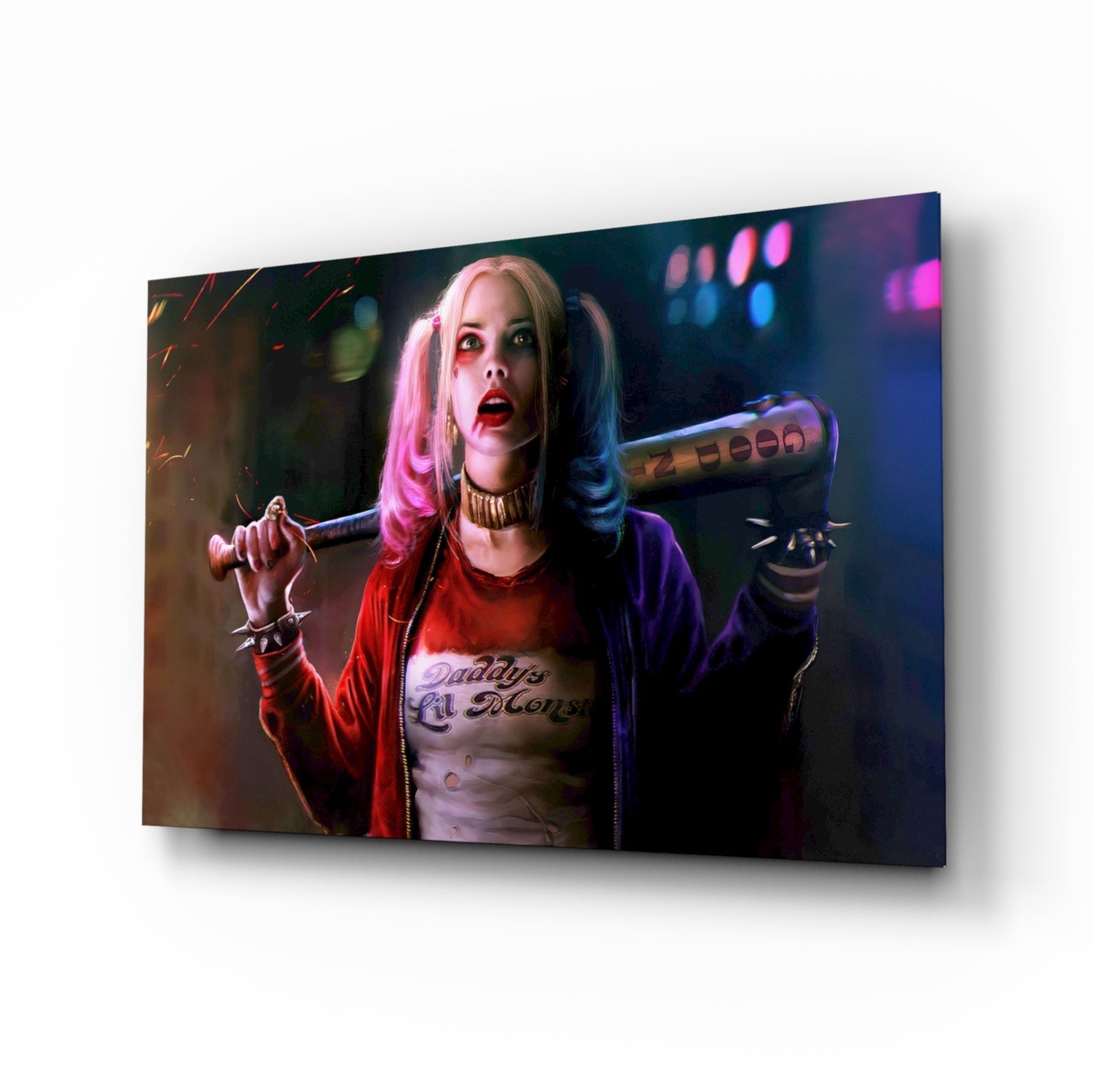 Harley Quinn Glass Art.