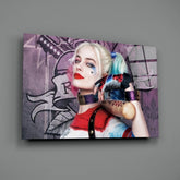 Harley Quinn Glass Art.