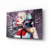Harley Quinn Glass Art.