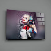 Harley Quinn Glass Art.