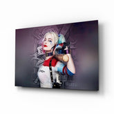 Harley Quinn Glass Art.