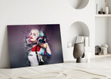 Harley Quinn Glass Art.