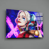 Harley Quinn Glass Art.