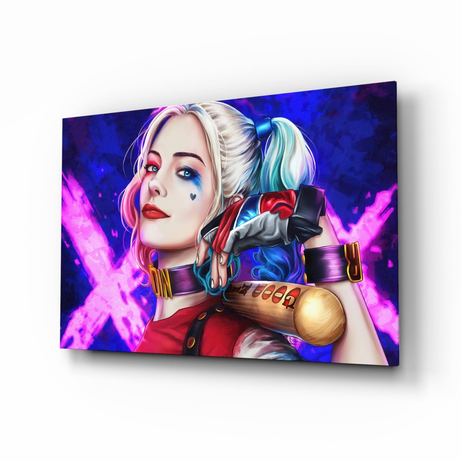 Harley Quinn Glass Art.