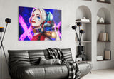 Harley Quinn Glass Art.