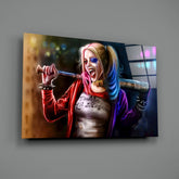 Harley Quinn Glass Art.