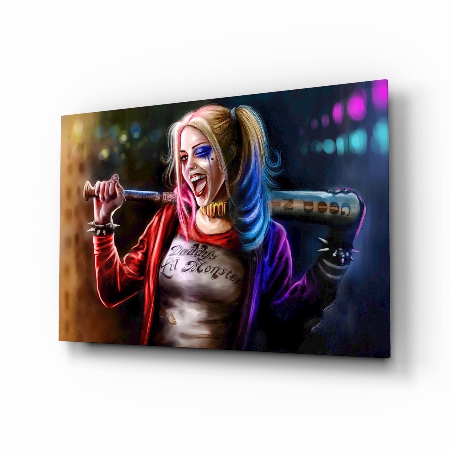 Harley Quinn Glass Art.