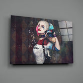 Harley Quinn Glass Art.