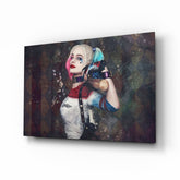 Harley Quinn Glass Art.