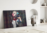 Harley Quinn Glass Art.