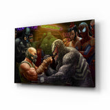 Venom vs Bane Glass Art.