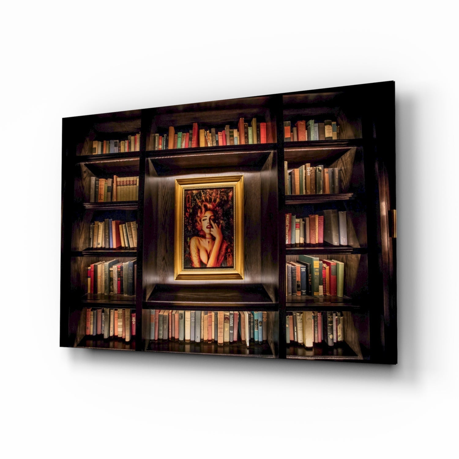 Bookshelf Glass Art.