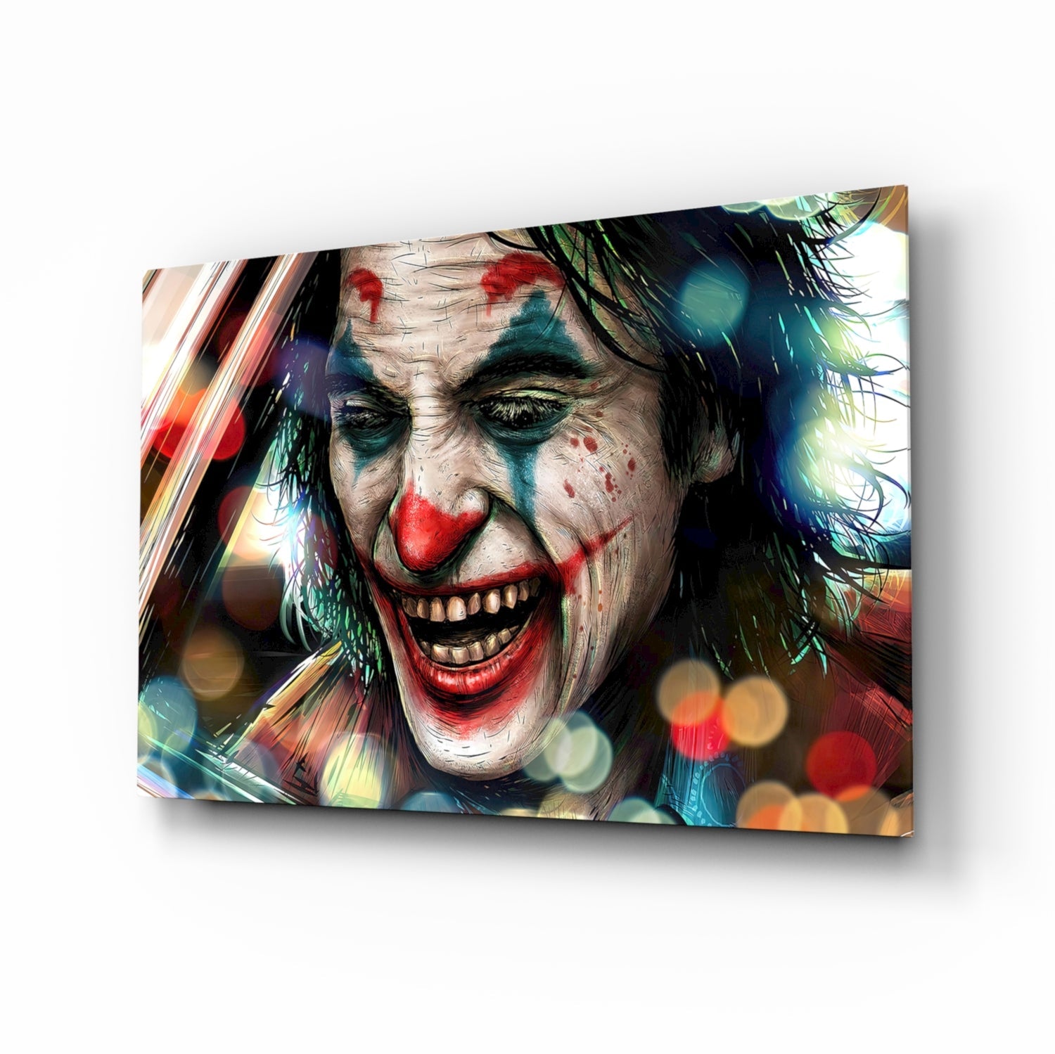 Joker’s Laugh Glass Wall Art.