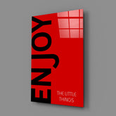 Enjoy The Little Things Glass Wall Art.