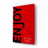 Enjoy The Little Things Glass Wall Art.