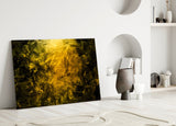 Yellow Smoke Glass Wall Art.