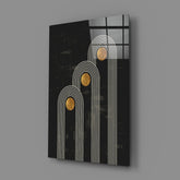 Three Dots Glass Wall Art.