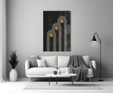 Three Dots Glass Wall Art.