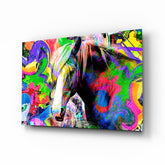 Colored Horse Glass Wall Art.