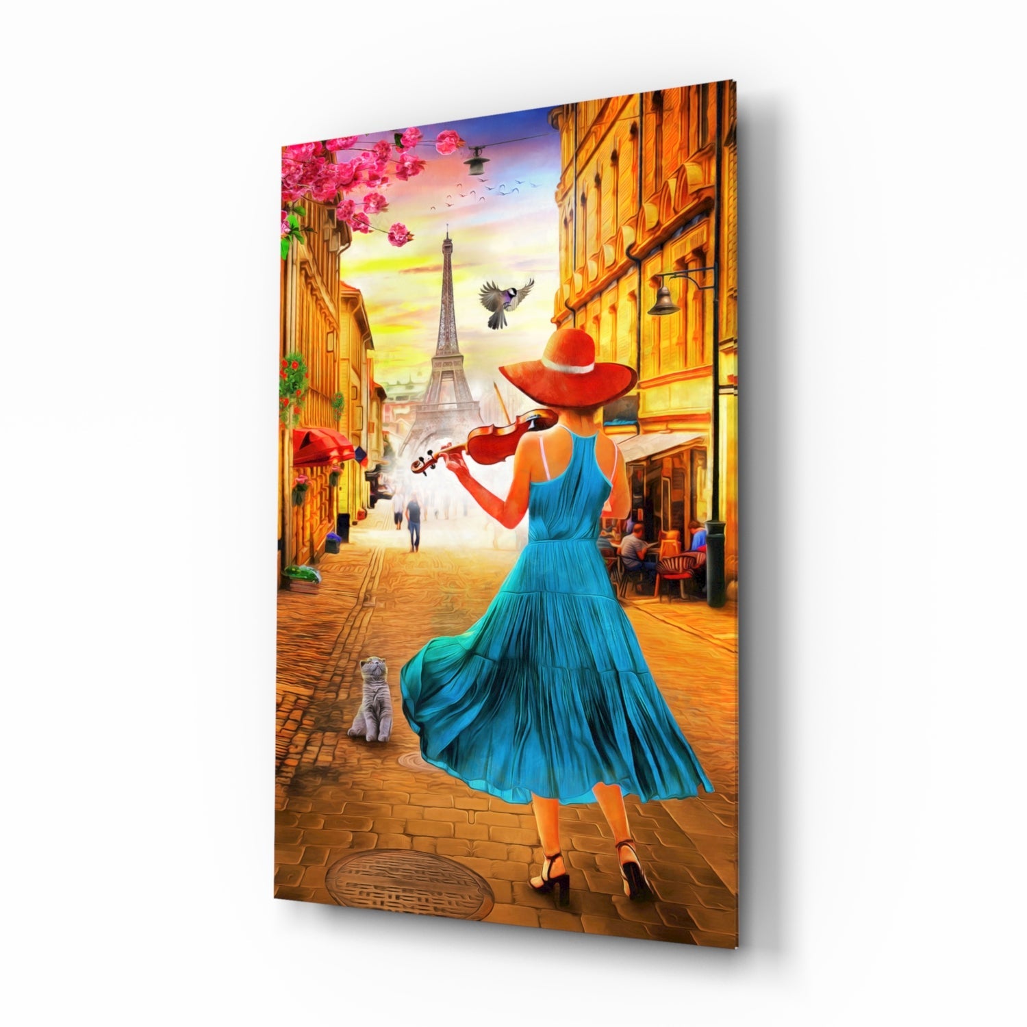 Eiffel and Music Glass Wall Art.