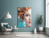 Woman Glass Wall Art.