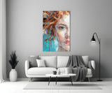 Woman Glass Wall Art.