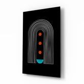 Dots Under the Rainbow Glass Wall Art.