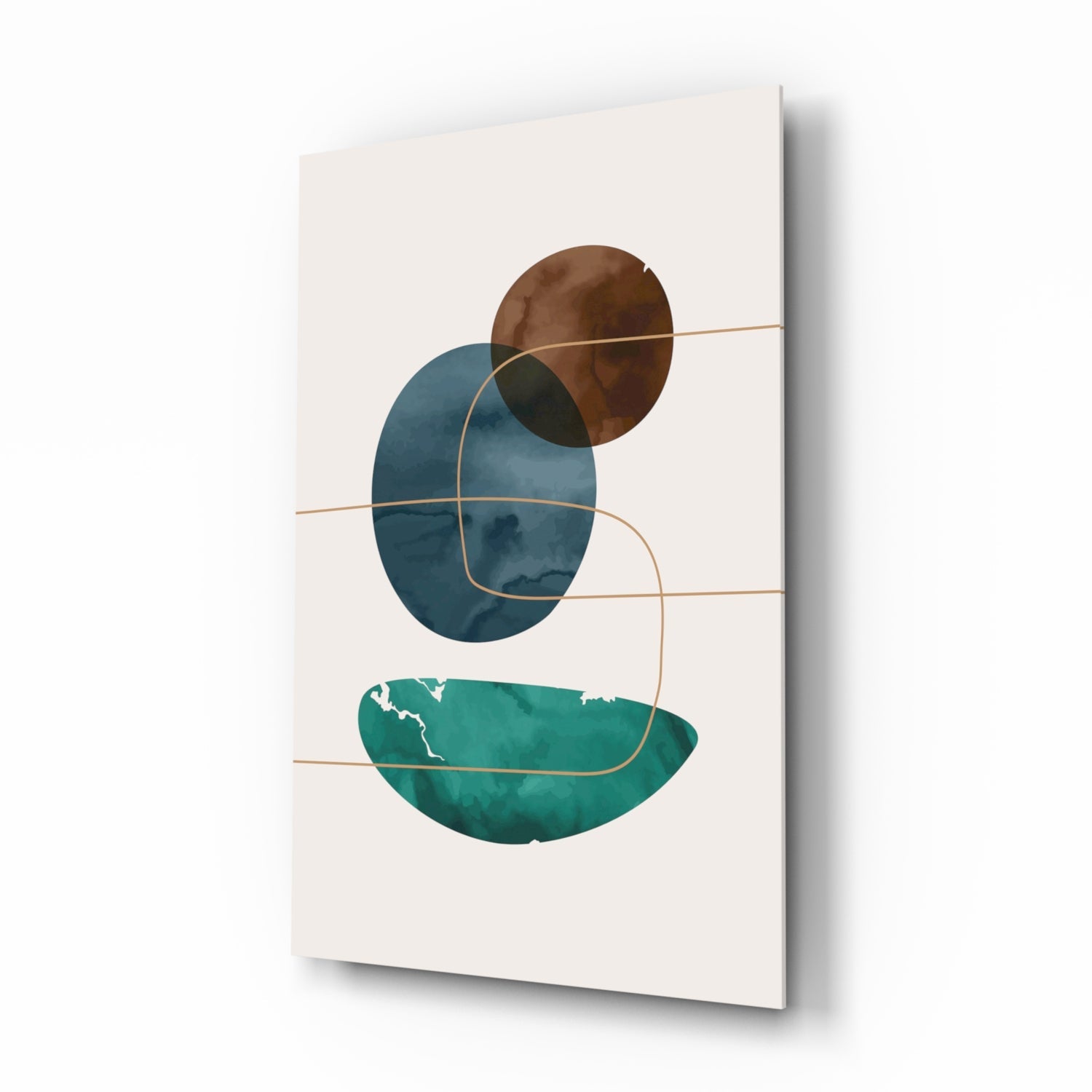 Dance of Earth Colors Glass Wall Art.
