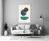 Dance of Earth Colors Glass Wall Art.