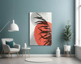 Autumn Red Glass Wall Art.