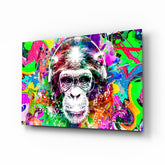 Monkey Face Glass Wall Art.