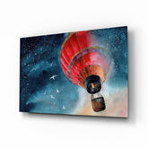 Baloon to the Moon Glass Wall Art.
