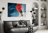 Baloon to the Moon Glass Wall Art.