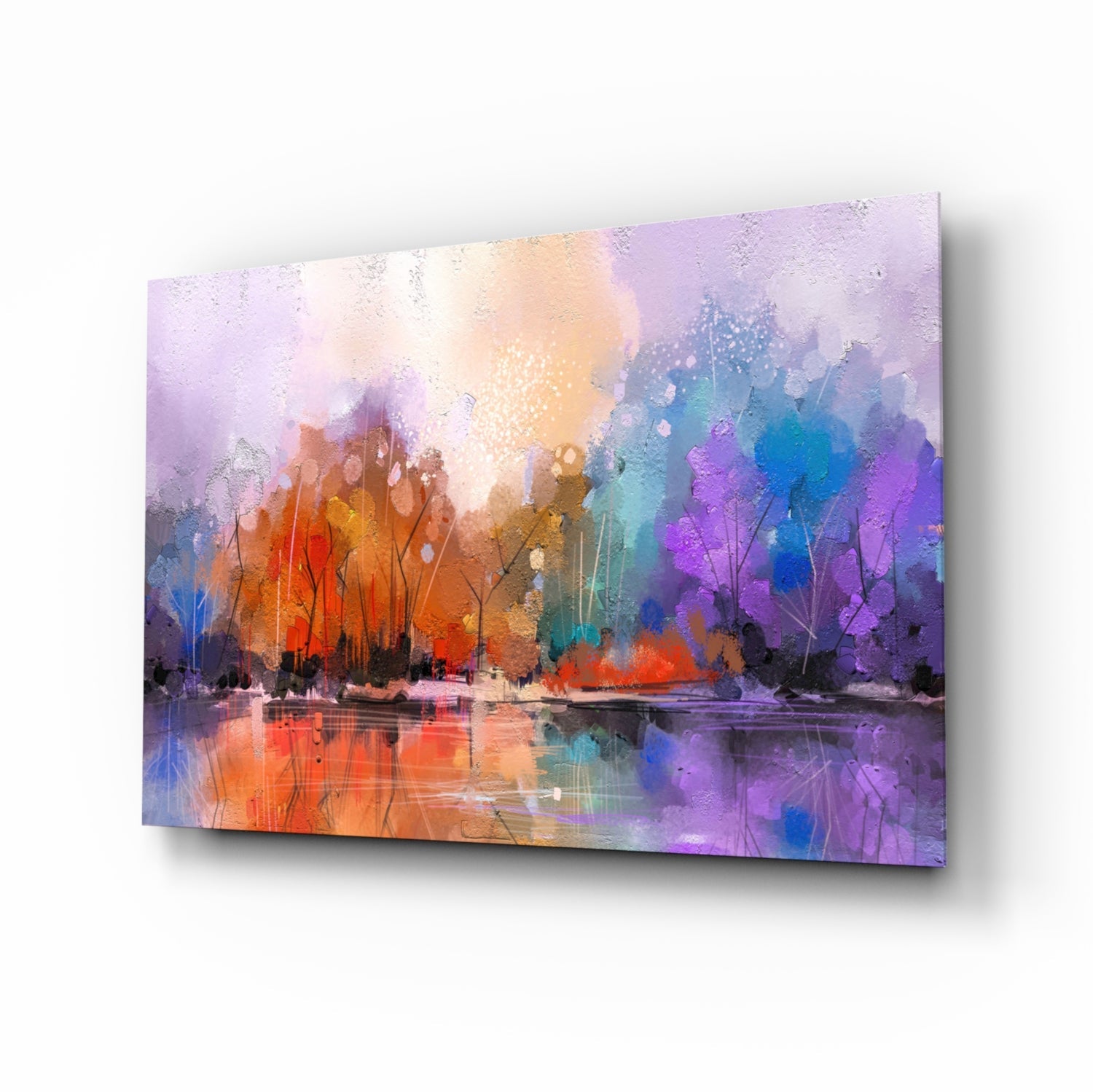 Lake View Glass Wall Art.