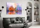 Lake View Glass Wall Art.
