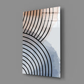 Lines of Waves Glass Wall Art.
