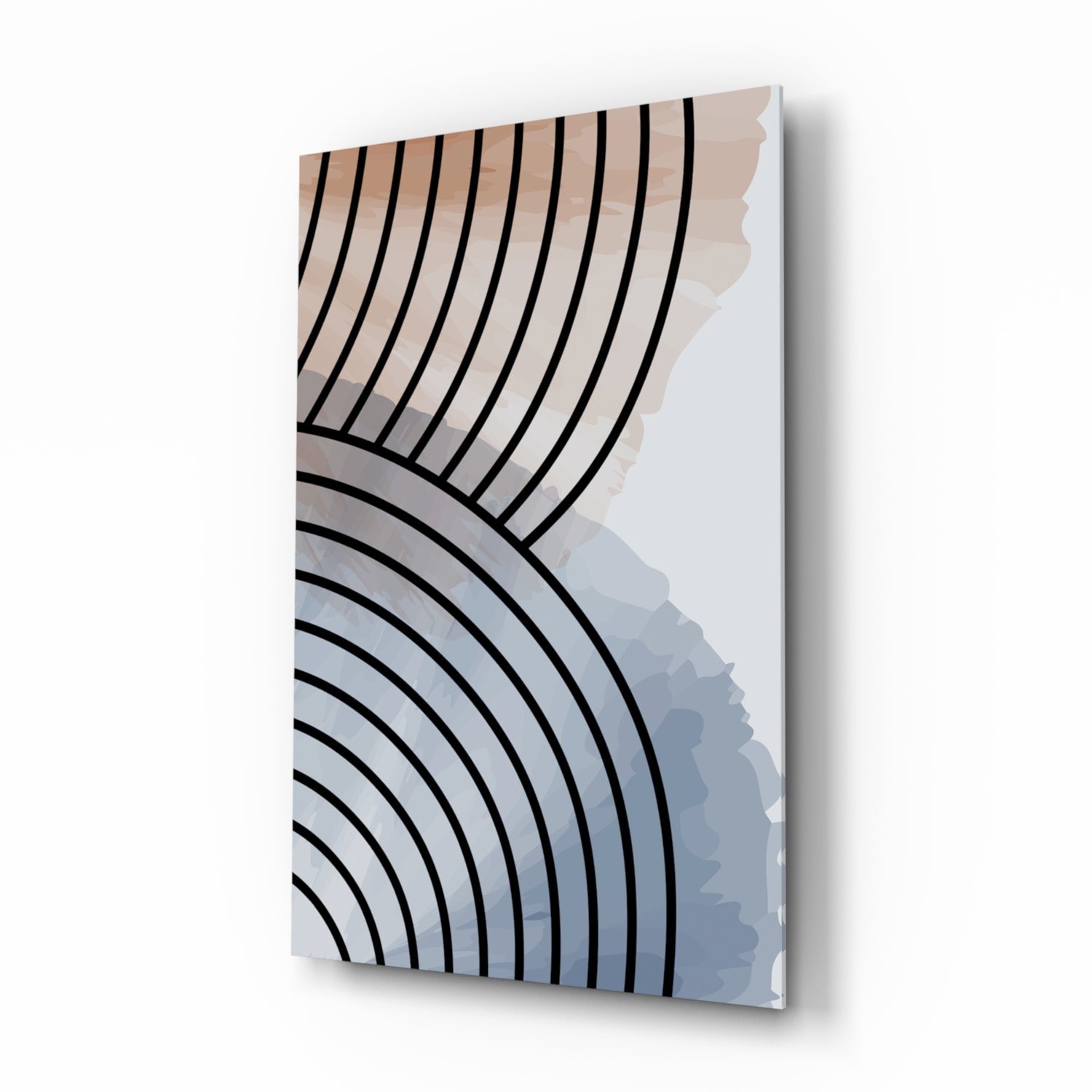 Lines of Waves Glass Wall Art.