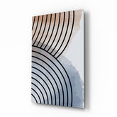 Lines of Waves Glass Wall Art.