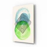 Abstract Circles Glass Wall Art.