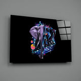 Diamond Elephant Glass Wall Art.