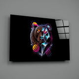 Diamond Bear Glass Wall Art.